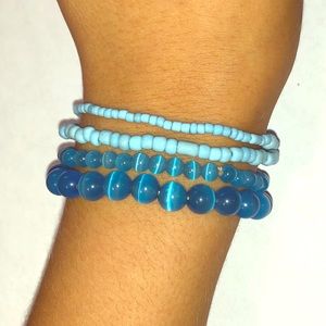 Blue bracelet set